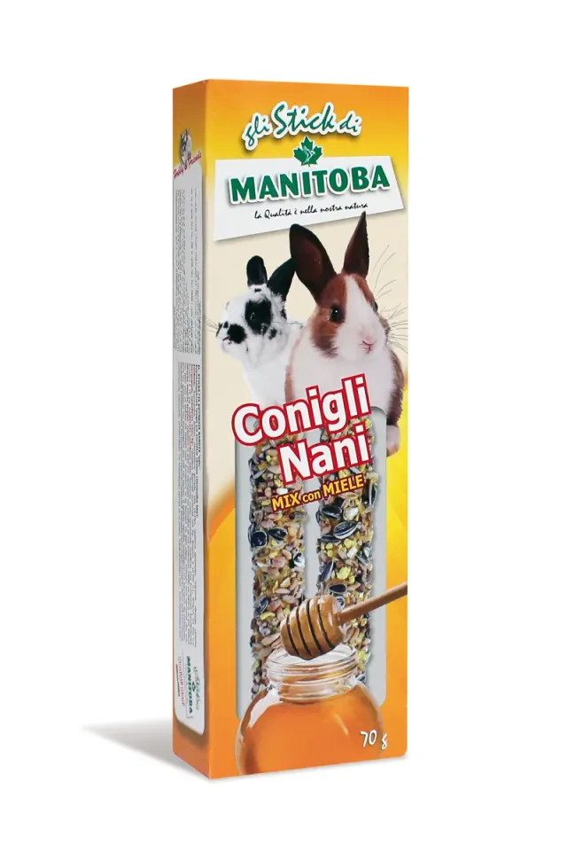 Manitoba Conigli Nani Mix konijnenvoer 70 g honing