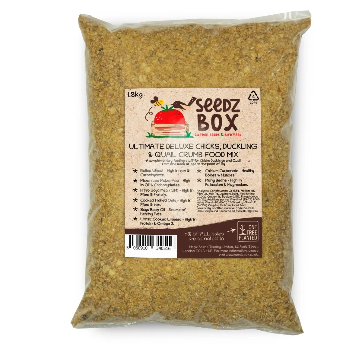 Seedzbox Chick Crumb kuikenvoer 1,8kg multivitamine