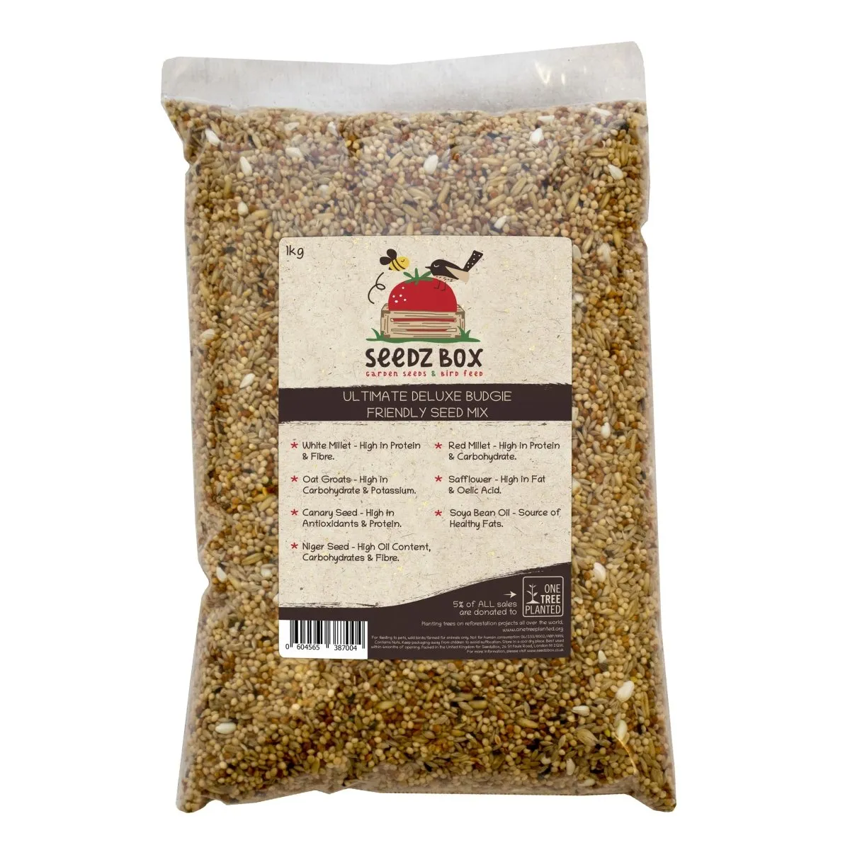 Seedzbox Budgerigar parkietenvoer 1kg met gierst