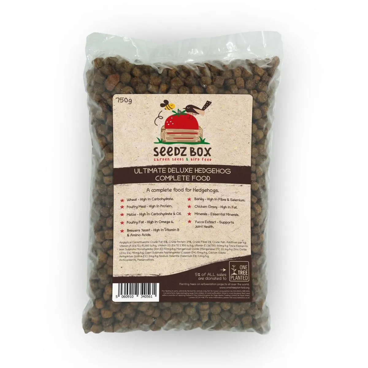 Seedzbox Ultimate Deluxe Hedgehog egelvoer 750 g compleet