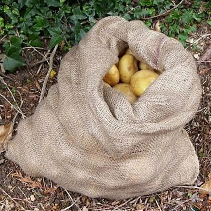 Seedzbox jute aardappelzak 25 kg set van 2 ademend