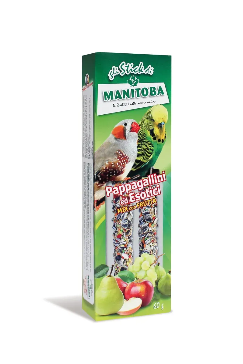Manitoba Pappagallini Esotici parkietenvoer 60 g met fruit
