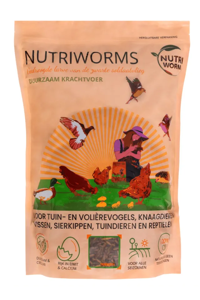 Samenwerken met de Natuur Nutriworms kippensnack 1 kg calciumrijk