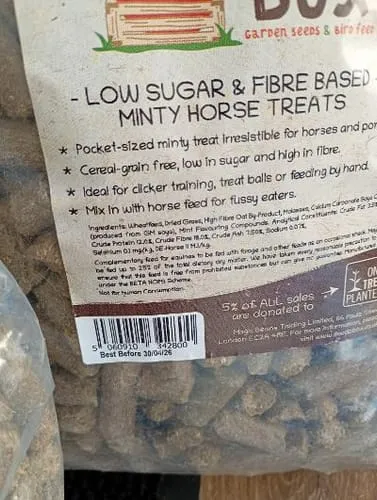 Seedzbox Horse Treats paardensnoep munt 1kg vezelrijk
