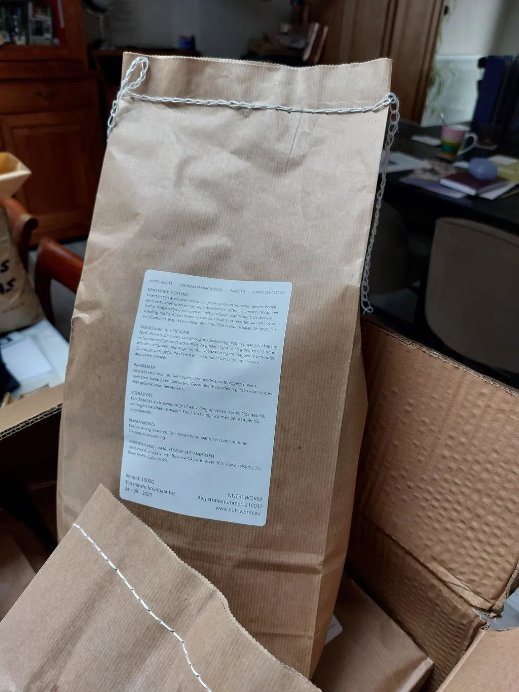 Samenwerken met de Natuur Nutriworms kippensnack 1 kg calciumrijk