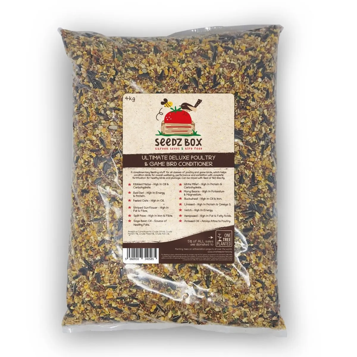 Seedzbox kippenvoer conditioner pluimvee 4kg eiwitrijk