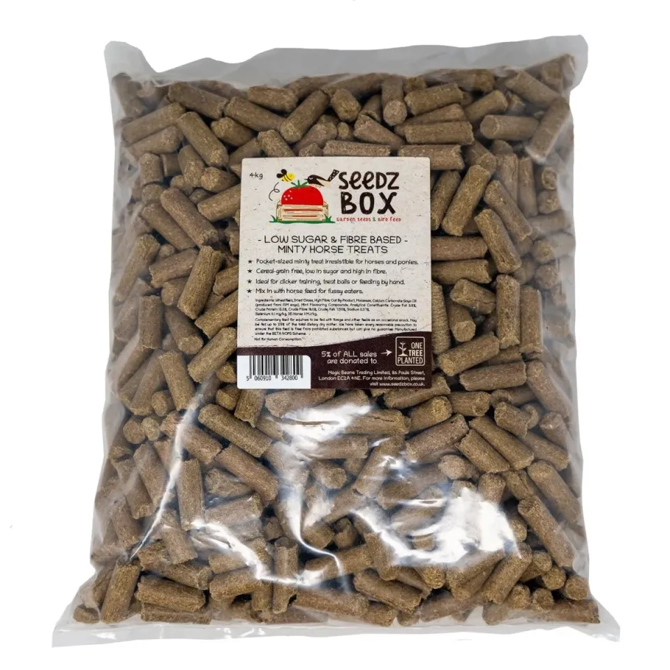 Seedzbox Horse Treats paardensnoep munt 1kg vezelrijk