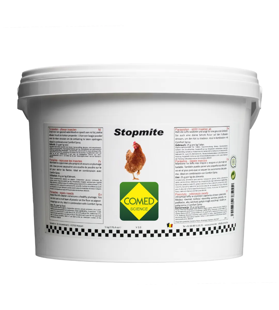 Comed Stopmite voer voor pluimvee 5 kg natuurlijk