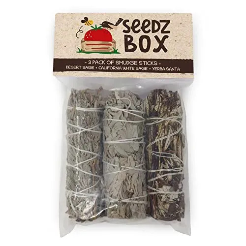 Seedzbox smudge sticks salie 3 stuks witte salie