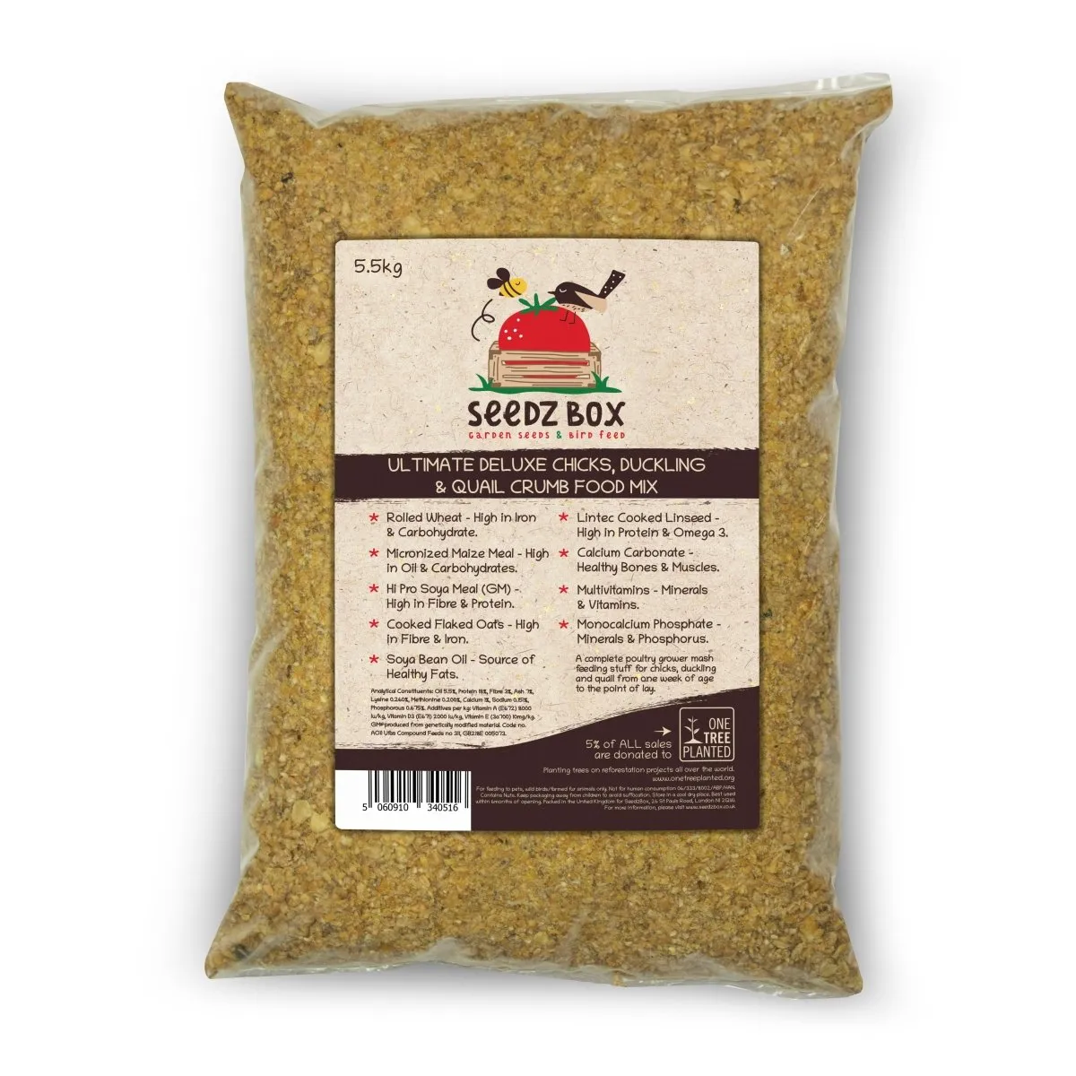 Seedzbox Chick Crumb kuikenvoer 1,8kg multivitamine