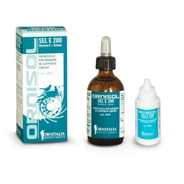 Perle Morbide Ornisol SEL E200 vloeibare vitamine E + selenium