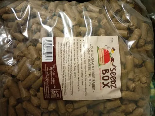 Seedzbox Horse Treats paardensnoep munt 1kg vezelrijk