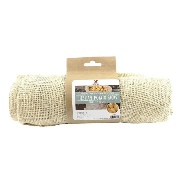 Seedzbox jute aardappelzak 25 kg set van 2 ademend