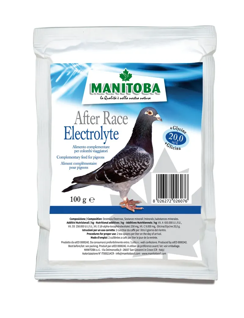 Manitoba After Race Electrolyte duivenpoeder 100 g herstel