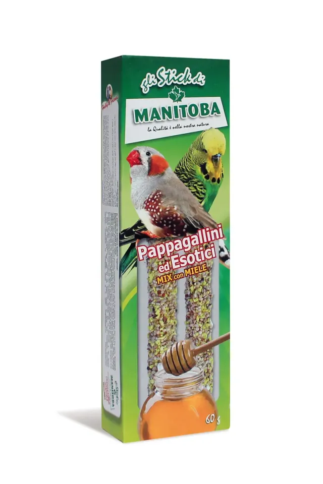 Manitoba Pappagallini Esotici Mix Miele parkietenvoer 60 g x 10