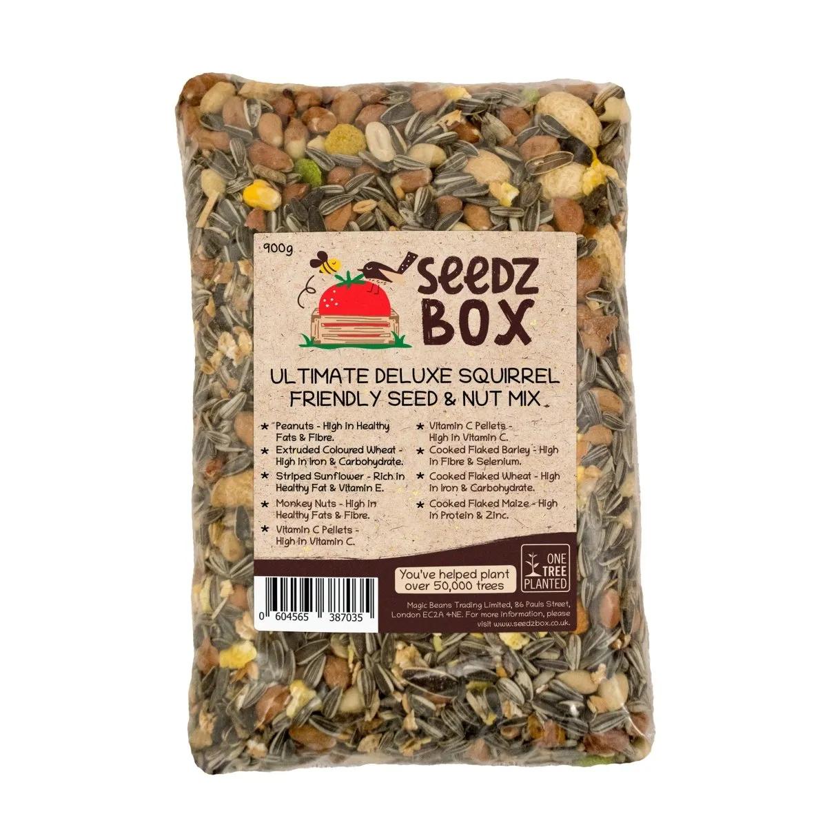 Seedzbox Ultimate Deluxe eekhoornvoer 900 g met pinda