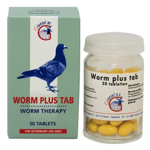Giantel Worm Plus Tab ontworming 50 tabletten voor duiven